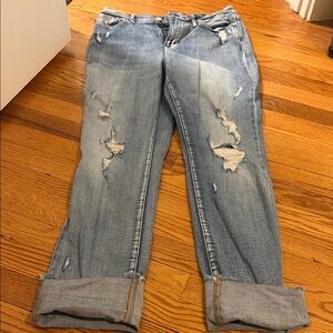 Judy Blue Medium Wash Distressed Boyfriend Jeans